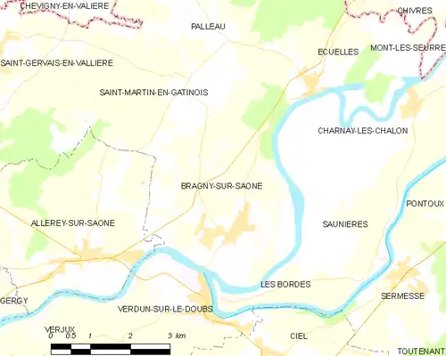 Detailkaart van de gemeente