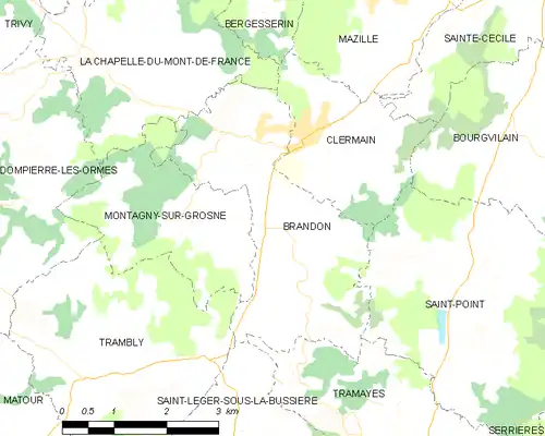 Detailkaart van de gemeente