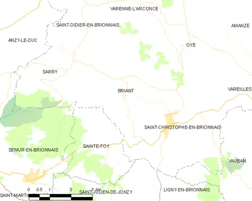 Detailkaart van de gemeente