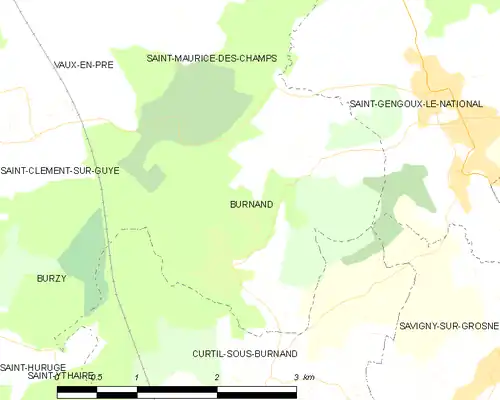 Detailkaart van de gemeente