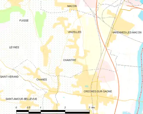 Detailkaart van de gemeente