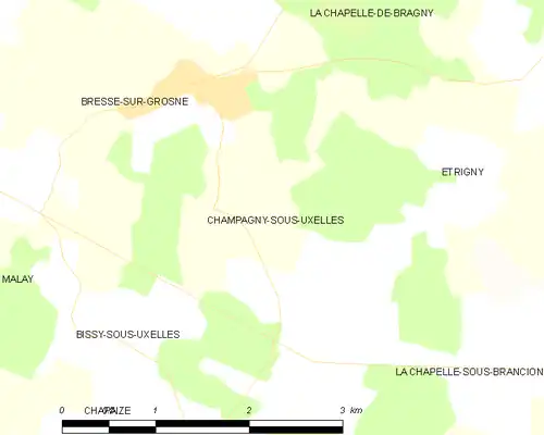 Detailkaart van de gemeente