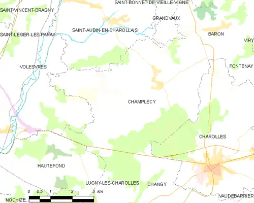 Detailkaart van de gemeente