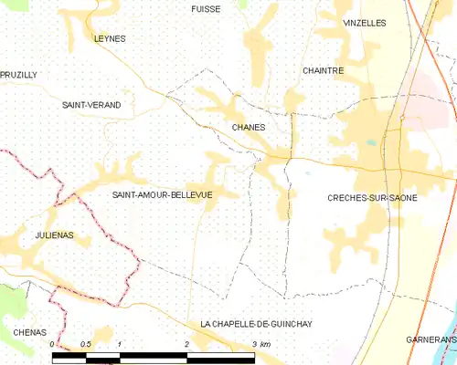 Detailkaart van de gemeente