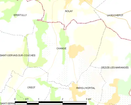 Detailkaart van de gemeente