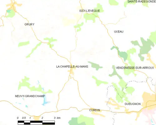 Detailkaart van de gemeente