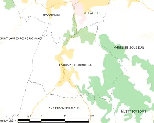 Detailkaart van de gemeente