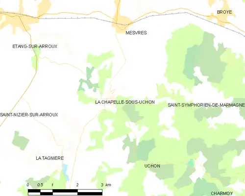 Detailkaart van de gemeente