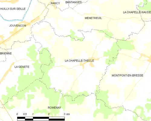 Detailkaart van de gemeente