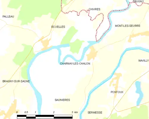 Detailkaart van de gemeente