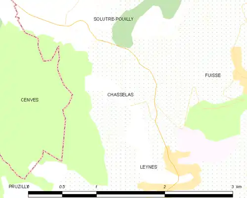 Detailkaart van de gemeente