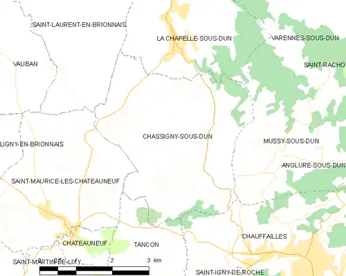 Detailkaart van de gemeente