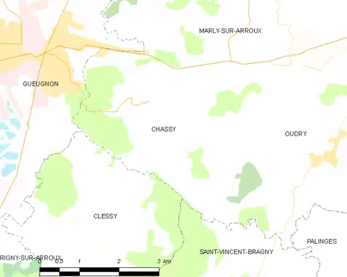 Detailkaart van de gemeente