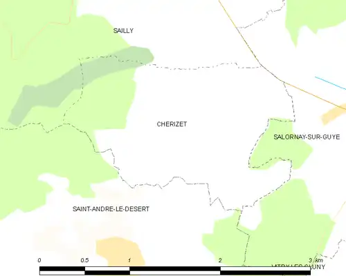 Detailkaart van de gemeente