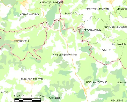 Detailkaart van de gemeente