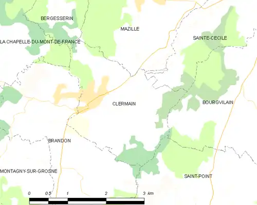 Detailkaart van de gemeente