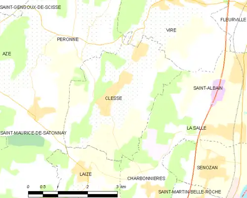 Detailkaart van de gemeente