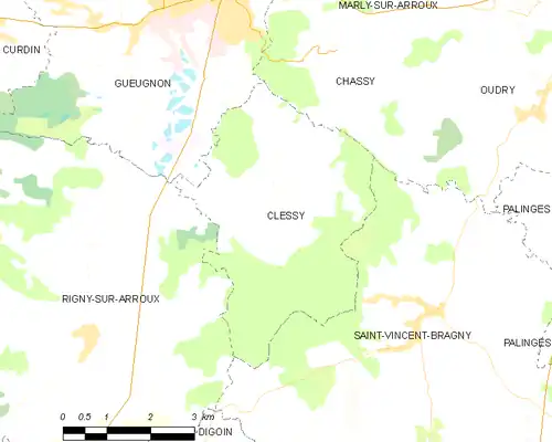 Detailkaart van de gemeente