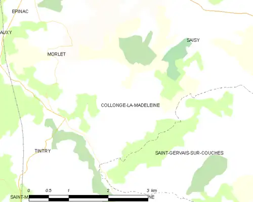 Detailkaart van de gemeente