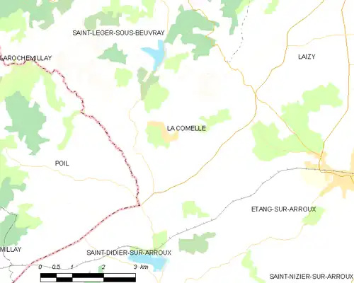 Detailkaart van de gemeente