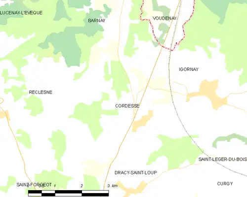 Detailkaart van de gemeente