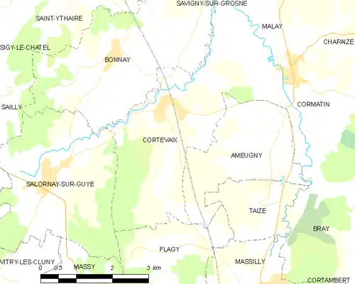 Detailkaart van de gemeente