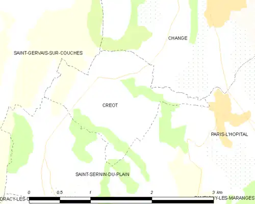 Detailkaart van de gemeente