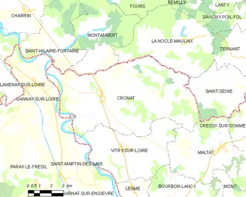 Detailkaart van de gemeente