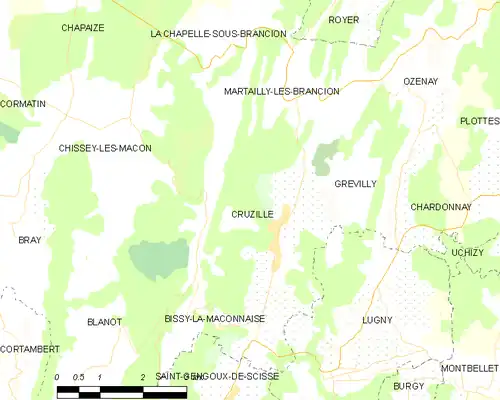 Detailkaart van de gemeente