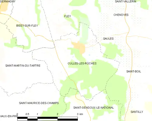 Detailkaart van de gemeente