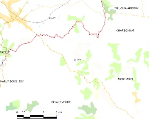 Detailkaart van de gemeente