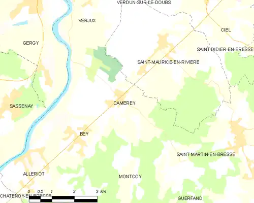 Detailkaart van de gemeente