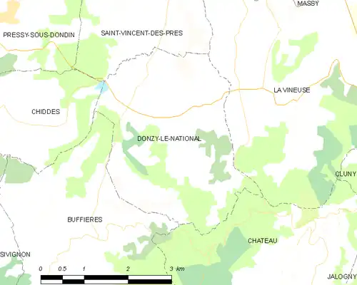 Detailkaart van de gemeente