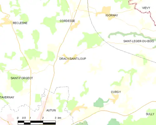 Detailkaart van de gemeente