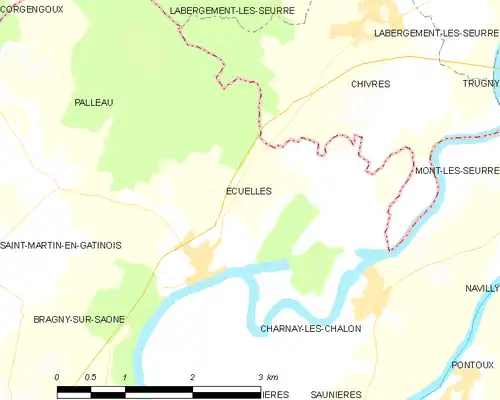 Detailkaart van de gemeente