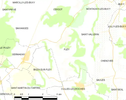 Detailkaart van de gemeente