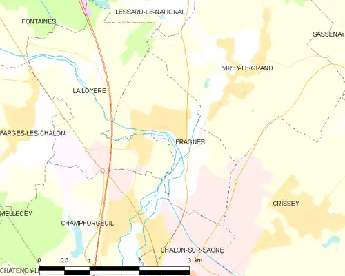 Detailkaart van de gemeente