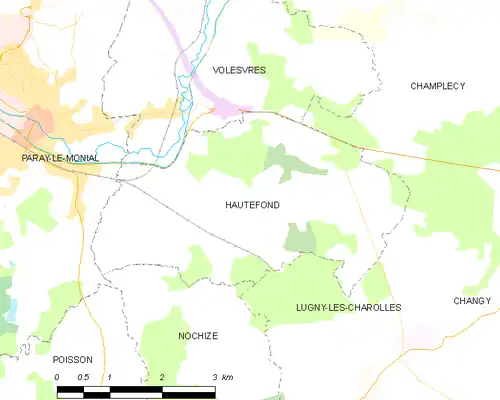 Detailkaart van de gemeente