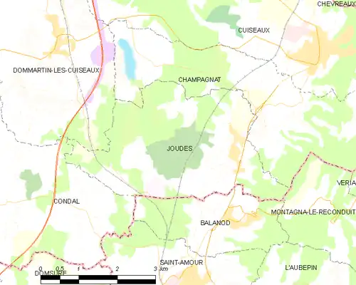 Detailkaart van de gemeente