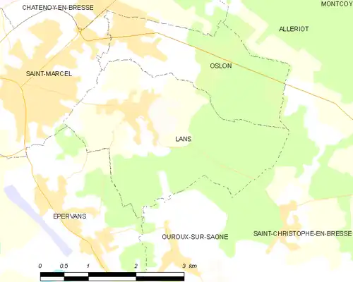 Detailkaart van de gemeente