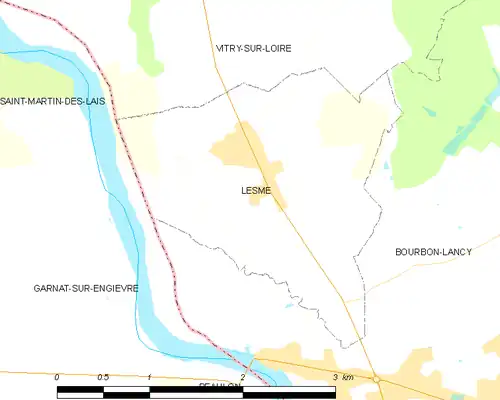 Detailkaart van de gemeente