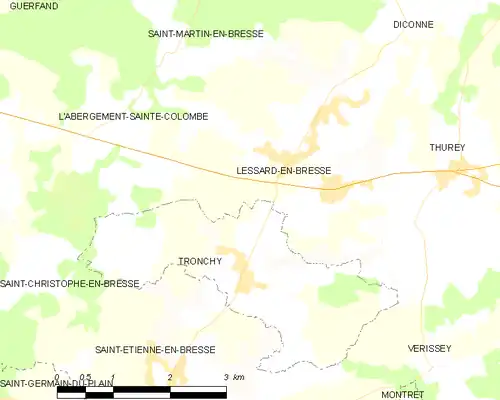 Detailkaart van de gemeente