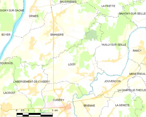 Detailkaart van de gemeente