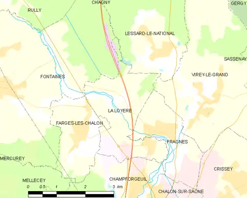 Detailkaart van de gemeente