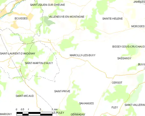 Detailkaart van de gemeente