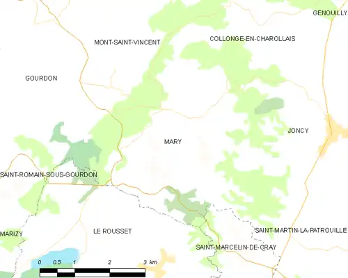 Detailkaart van de gemeente