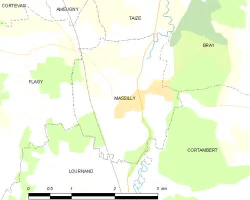 Detailkaart van de gemeente
