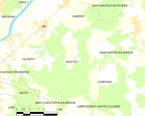 Detailkaart van de gemeente
