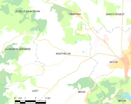 Detailkaart van de gemeente