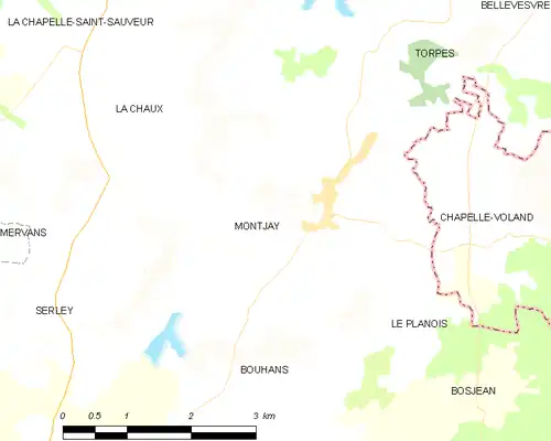 Detailkaart van de gemeente